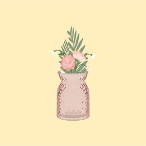 5" Pale Pink Glass Vase